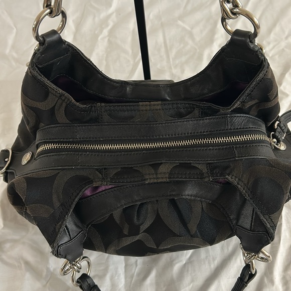 Coach Mia Opt Art Sateen Maggie Shoulder Bag Black #15757 - Picture 9 of 13